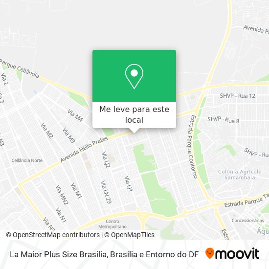 La Maior Plus Size Brasilia mapa