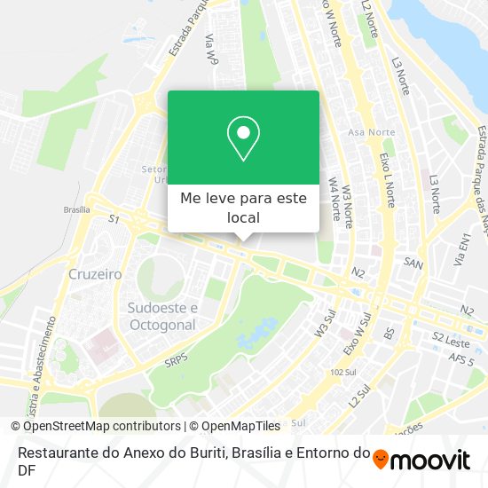 Restaurante do Anexo do Buriti mapa