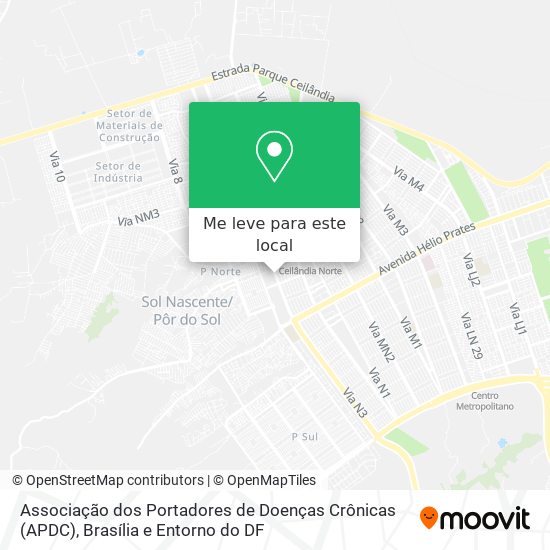 Associação dos Portadores de Doenças Crônicas (APDC) mapa