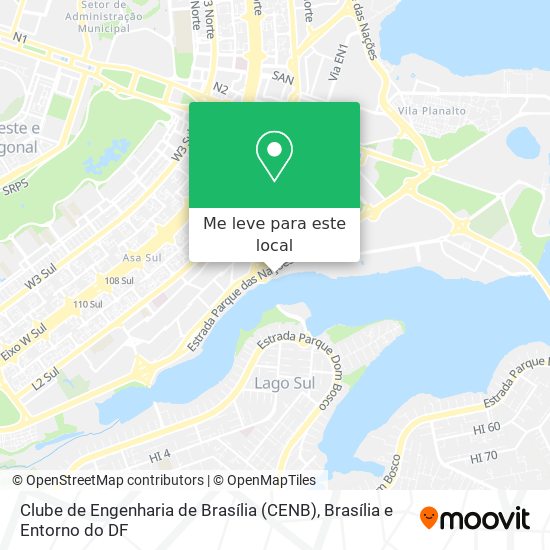 Clube de Engenharia de Brasília (CENB) mapa