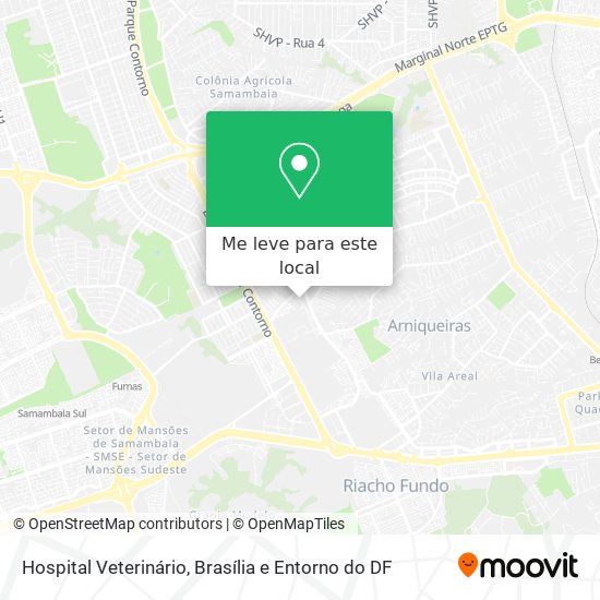 Como chegar até Hospital Veterinário em Taguatinga de Ônibus ou Metrô?