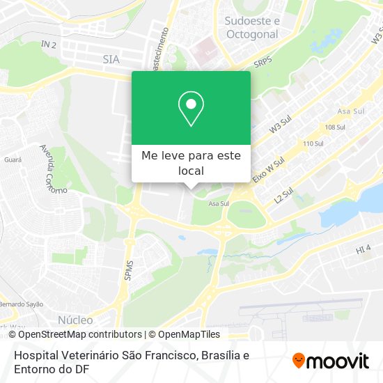 Hospital Veterinário São Francisco mapa