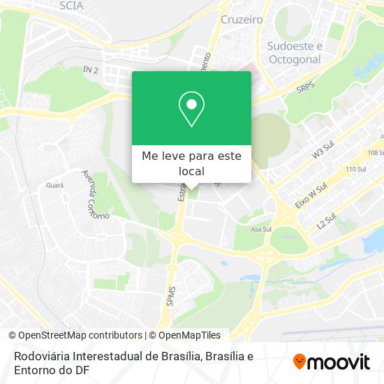 Rodoviária Interestadual de Brasília mapa