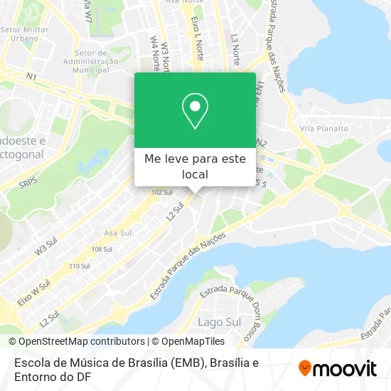 Escola de Música de Brasília (EMB) mapa