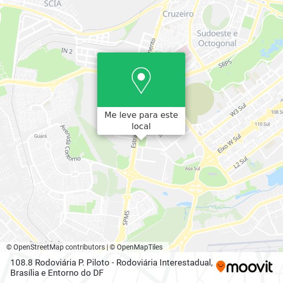 108.8 Rodoviária P. Piloto - Rodoviária Interestadual mapa
