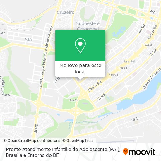 Pronto Atendimento Infantil e do Adolescente (PAI) mapa