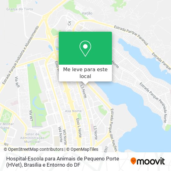 Hospital-Escola para Animais de Pequeno Porte (HVet) mapa