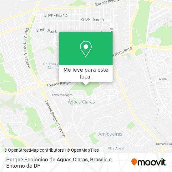 Parque Ecológico de Águas Claras mapa