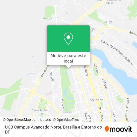 UCB Campus Avançado Norte mapa