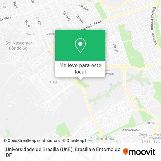 Universidade de Brasília (UnB) mapa