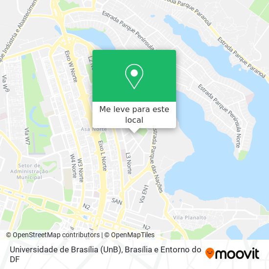 Universidade de Brasília (UnB) mapa