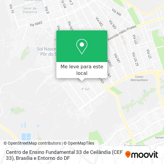Centro de Ensino Fundamental 33 de Ceilândia (CEF 33) mapa
