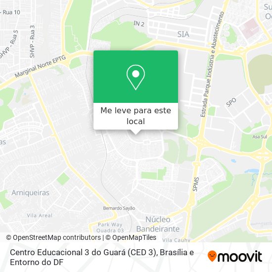 Centro Educacional 3 do Guará (CED 3) mapa