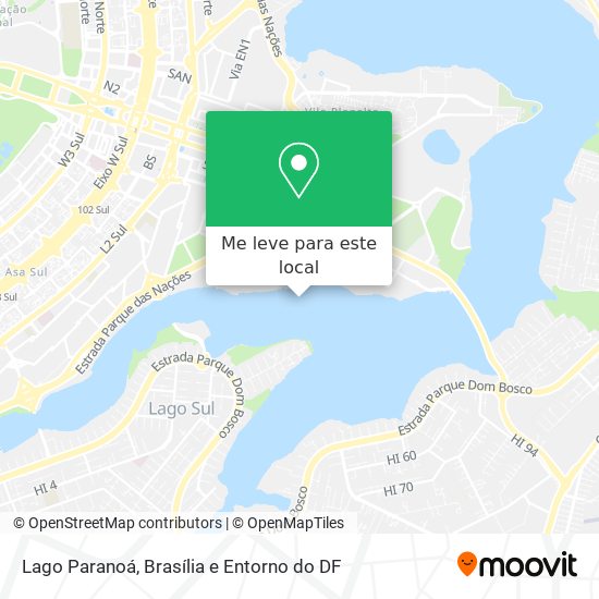 Lago Paranoá mapa