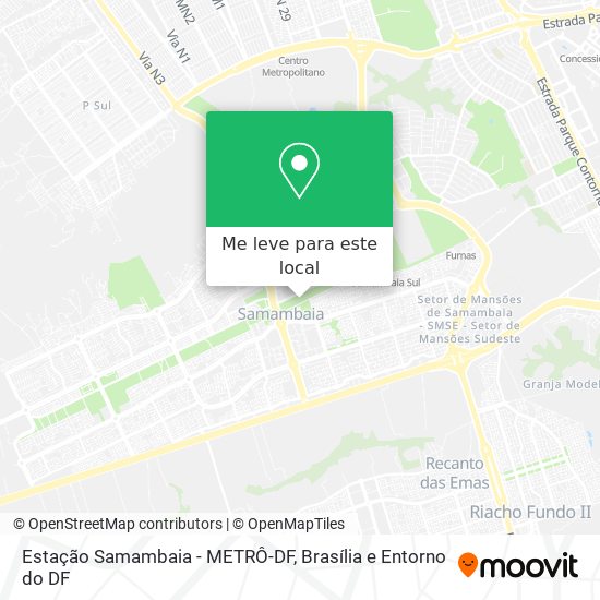 Estação Samambaia - METRÔ-DF mapa