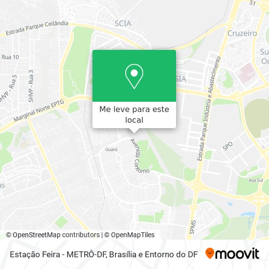 Estação Feira - METRÔ-DF mapa