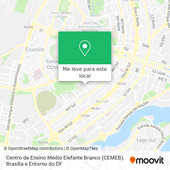 Centro de Ensino Médio Elefante Branco (CEMEB) mapa