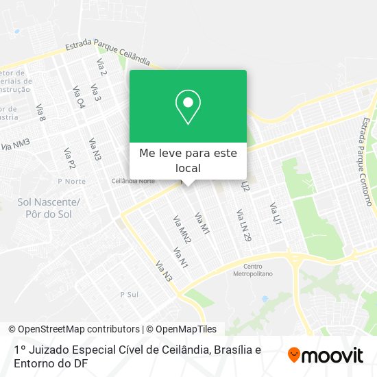1º Juizado Especial Cível de Ceilândia mapa