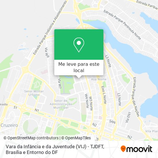 Vara da Infância e da Juventude (VIJ) - TJDFT mapa