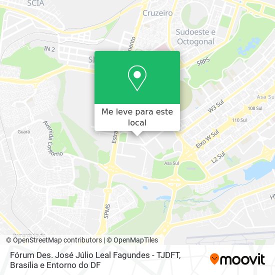 Fórum Des. José Júlio Leal Fagundes - TJDFT mapa