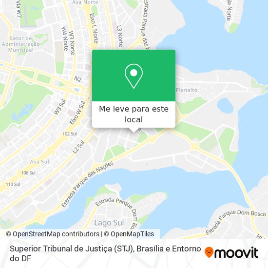 Superior Tribunal de Justiça (STJ) mapa