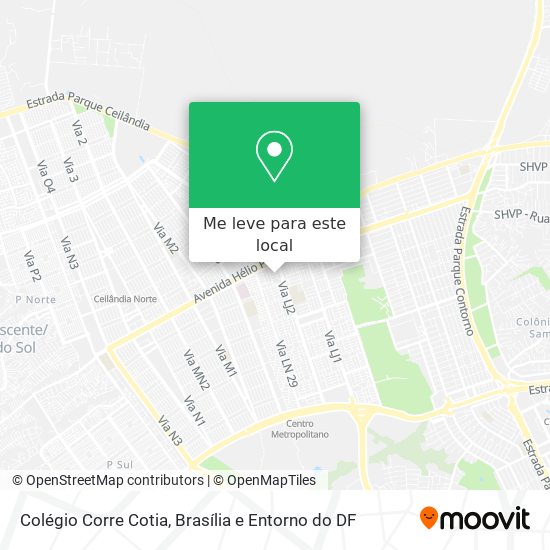 Colégio Corre Cotia mapa