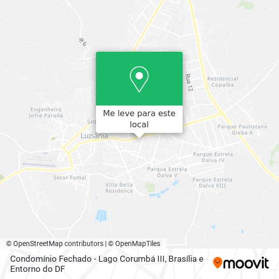 Condomínio Fechado - Lago Corumbá III mapa