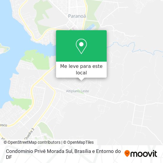 Condomínio Privê Morada Sul mapa