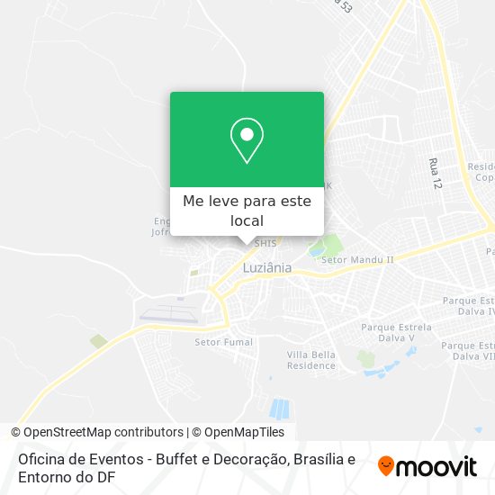 Oficina de Eventos - Buffet e Decoração mapa