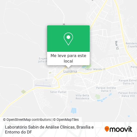 Laboratório Sabin de Análise Clínicas mapa
