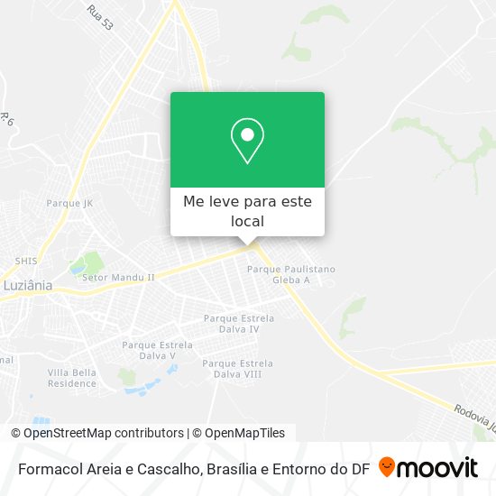 Formacol Areia e Cascalho mapa