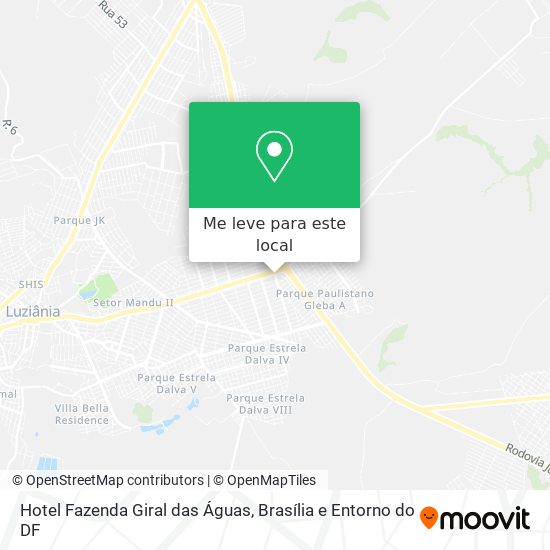 Hotel Fazenda Giral das Águas mapa