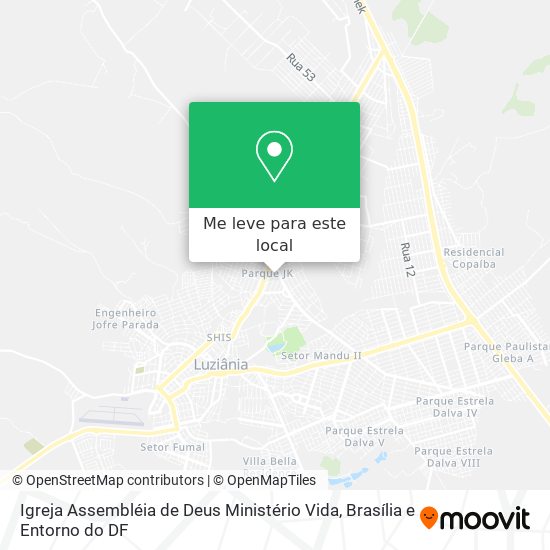 Igreja Assembléia de Deus Ministério Vida mapa
