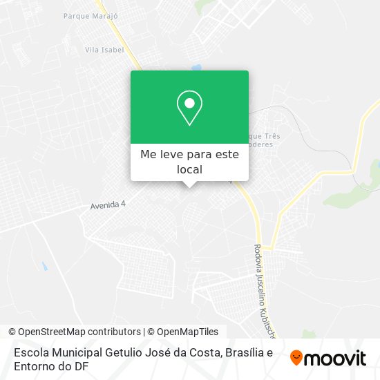 Escola Municipal Getulio José da Costa mapa