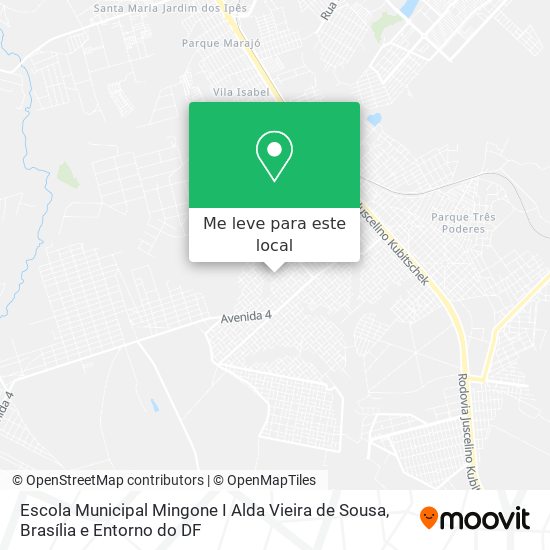 Escola Municipal Mingone I Alda Vieira de Sousa mapa