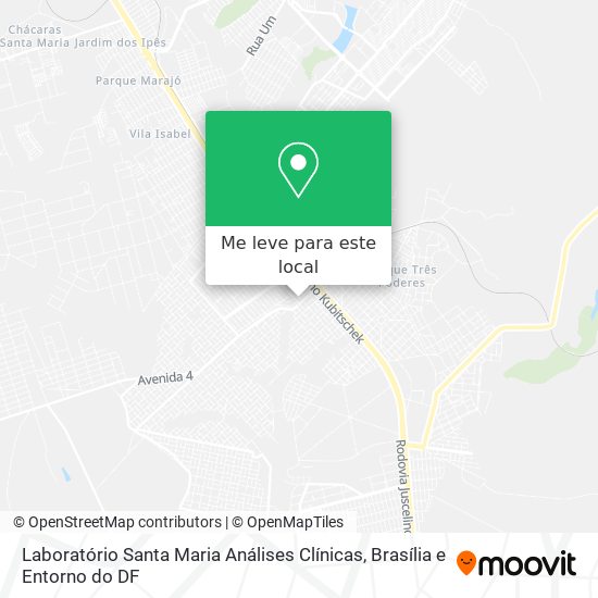 Laboratório Santa Maria Análises Clínicas mapa