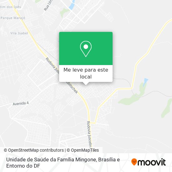 Unidade de Saúde da Família Mingone mapa