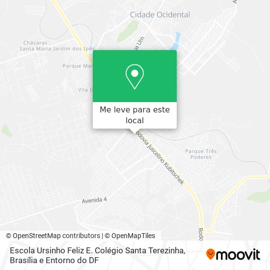 Escola Ursinho Feliz E. Colégio Santa Terezinha mapa
