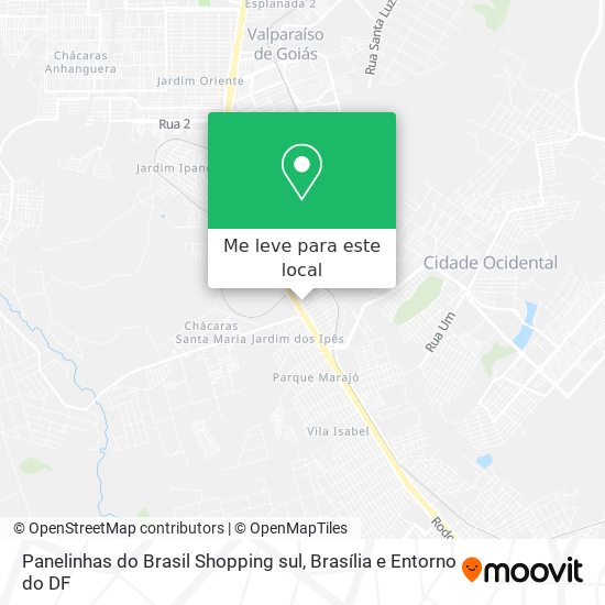 Panelinhas do Brasil Shopping sul mapa