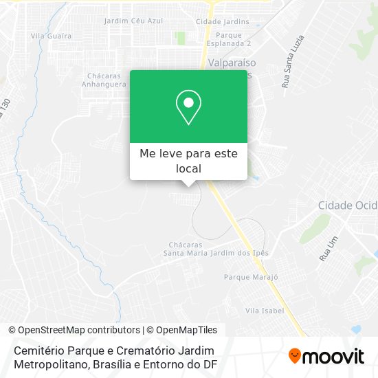 Cemitério Parque e Crematório Jardim Metropolitano mapa