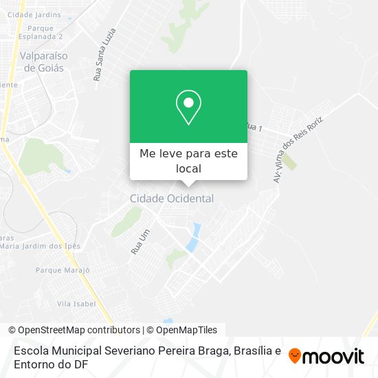 Escola Municipal Severiano Pereira Braga mapa