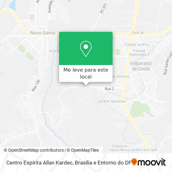 Centro Espírita Allan Kardec mapa