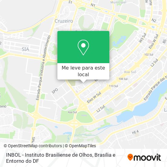 INBOL - Instituto Brasiliense de Olhos mapa