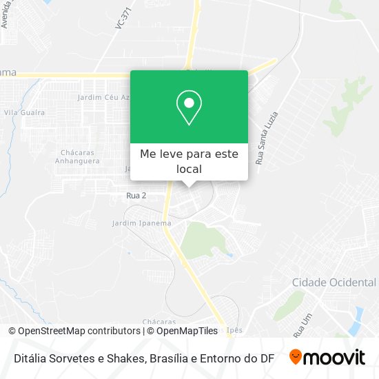 Ditália Sorvetes e Shakes mapa