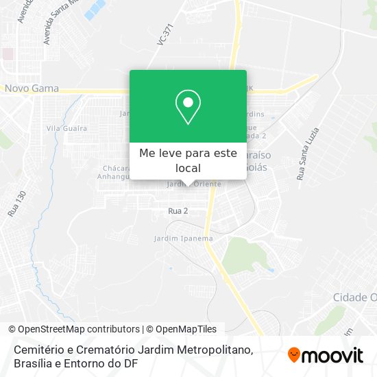 Cemitério e Crematório Jardim Metropolitano mapa