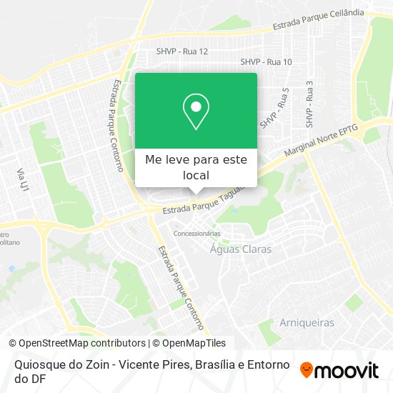 Quiosque do Zoin - Vicente Pires mapa