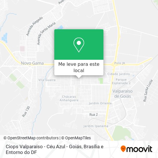 Ciops Valparaíso - Céu Azul - Goiás mapa