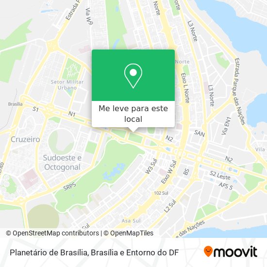 Planetário de Brasília mapa