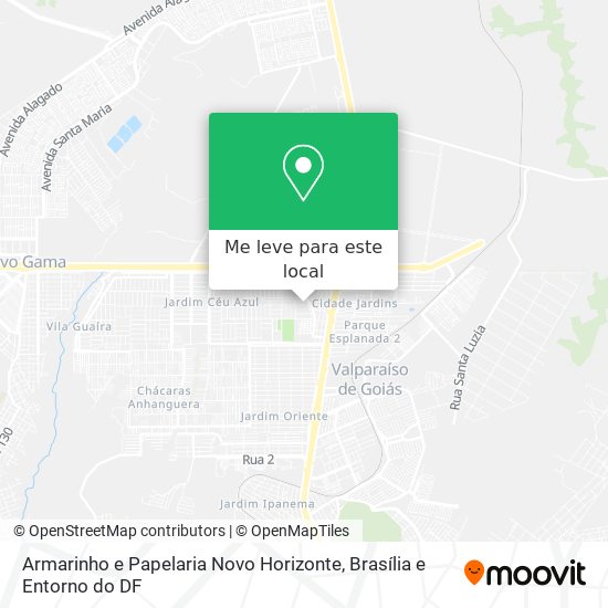 Armarinho e Papelaria Novo Horizonte mapa