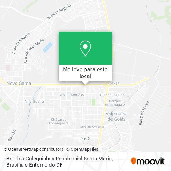 Bar das Coleguinhas Residencial Santa Maria mapa